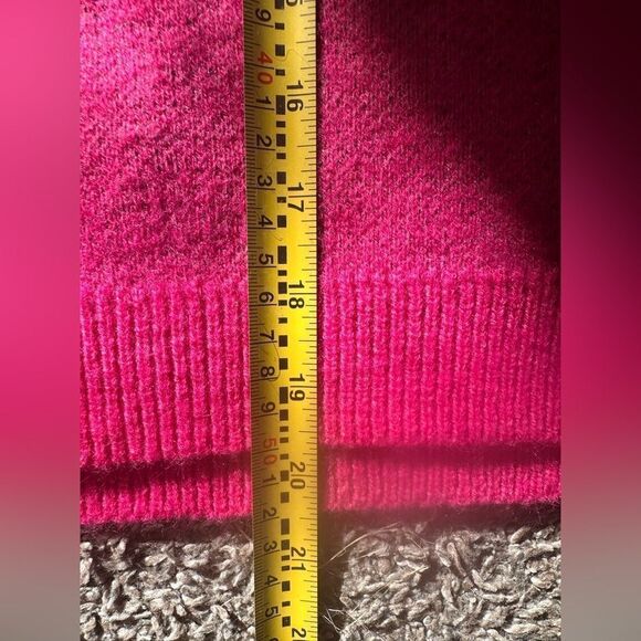 BiBi Hot Pink Tiger Print Puff Sleeve Sweater - Picture 8 of 9